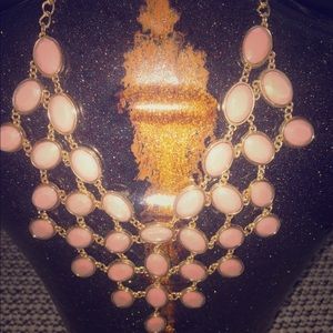 Neautral/ pink statement Necklace